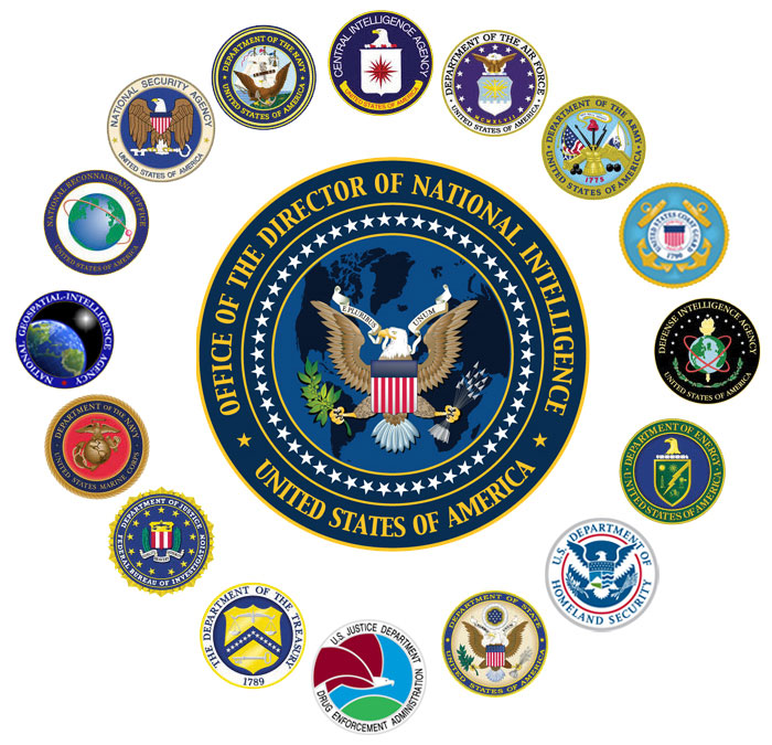 DNI Seal and Smaller Seals of Agencies Related to DNI
