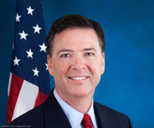 James Comey file photo, adapted from image at fbi.gov