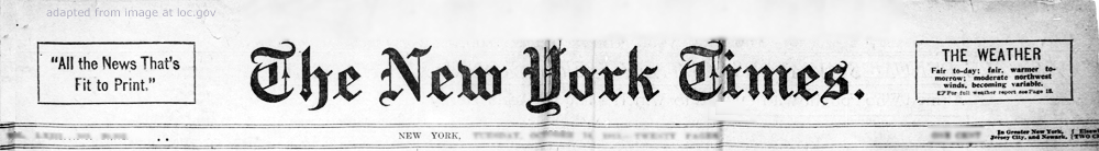New York Times Masthead from 1913 adapted from image at loc.gov