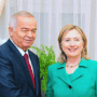 File Photo of Hillary Rodham Clinton with Nazarbayev