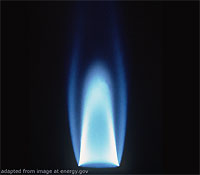 File Photo of Blue Flame from Natural Gas
