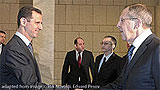 File Photo of Bashar al-Assad and Sergei Lavrov