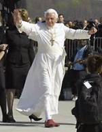 File Photo of Pope Benedict XVI Waving at Crowds From Runway