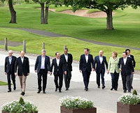 File Photo of G8 Heads of State Outdoors in 2013