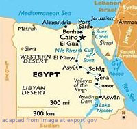 Map of Egypt and Environs`