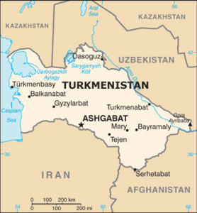Map of Turkmenistan and Environs