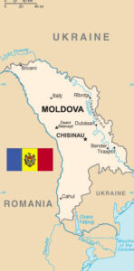 Moldova Map and Flag