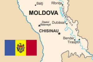 Moldova Map and Flag