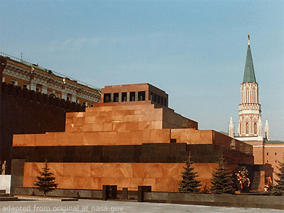 Lenin Mausoleum on Red Square, Kremlin Walls