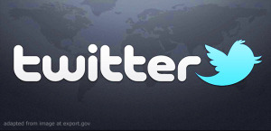 Twitter Logo and Faint World Map