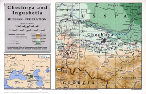 Caucasus Map of Chechnya and Caucasus Environs