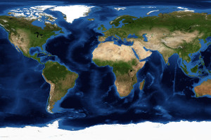 Mercator Projection Satellite Image of Earth