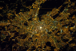 Moscow Night Lights Satellite Image