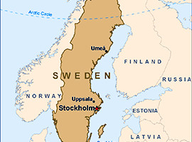 Map of Sweden and Environs