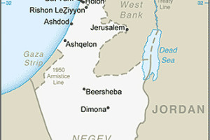 Map of Israel, Palestine, Holy Land
