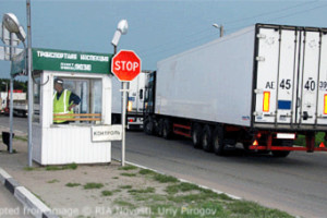 Truck at Russian Border Crossing