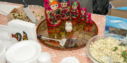 File Photo of Russian Food and Nesting Dolls