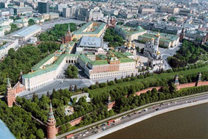 Aerial View of Kremlin and Environs