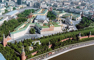 Aerial View of Kremlin and Environs