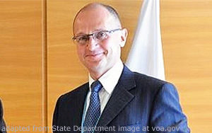 Sergei Kirienko file photo, adapted from State Department photo at voa.gov