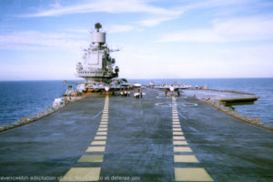 File Photo of Deck of Russian Aircraft Carrier Admiral Kuznetsov
