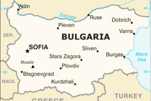 Bulgaria Map, adapted from image at cia.gov
