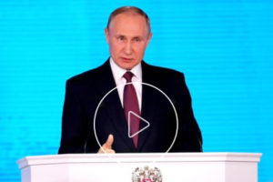 File Photo of Screenshot of Vladimir Putin Addressing Federal Assembly, adapted from video at kremlin.ru