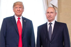 File Photo of Donald Trump and Putin Standing Side-by-Side at Helsinki Summit, adapted from image at whitehouse.gov