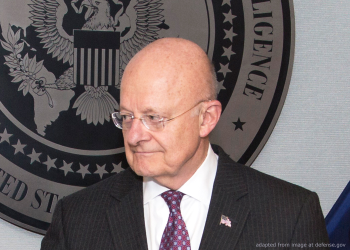 James Clapper file photo, adapted from image at defense.gov