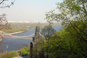 File photo of statue of St. Volodymyr in Kyiv overlooking the Dnieper River, adapted from image at cia.gov
