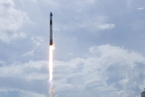 File Photo of SpaceX Manned Launch, from image at nasa.gov with credit to Bill Ingalls
