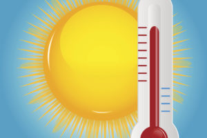 Cartoon Sun and Thermometer, adapted from cdc.gov