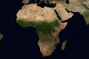 Africa Satellite Photo, adapted from image at nasa.gov