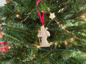 Christmas Ornament on Christmas Tree at JRL Location on Chincoteague Island