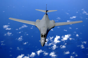 File Photo of B1 Bomber in Flight, adapted from image at defense.gov, with photo credit: U.S. Air Force Photo/Bennie Davis III