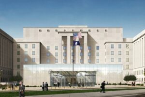 Artist's Conception of Redesign of State Department Facade
