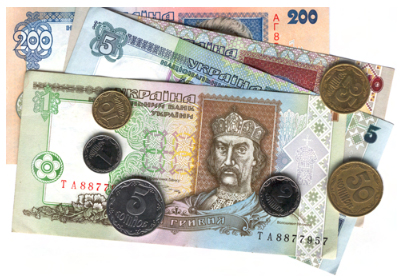 File Image of Ukrainian Currency, adapted from file at usaid.gov