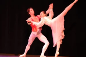 File Photo of Ballerina and Male Ballet Dancer in The Nutcracker. adapted from image at defense.gov, with credit U.S. Army photo by Sgt. Chris Harper