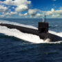 Artist's Rendition of U.S. Nuclear Submarine, adapted from image at navy.mil