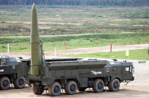 Russian Tactical Missile on Mobile Launcher, adapted from image featured by army.mil and defense.gov