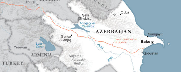 Azerbaijan Map, including Nagorno-Karabakh, adapted from state.gov image