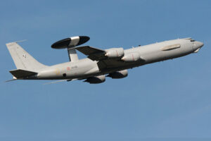 File Photo of French AWACS Plane in Flight, adapted from defense.gov image
